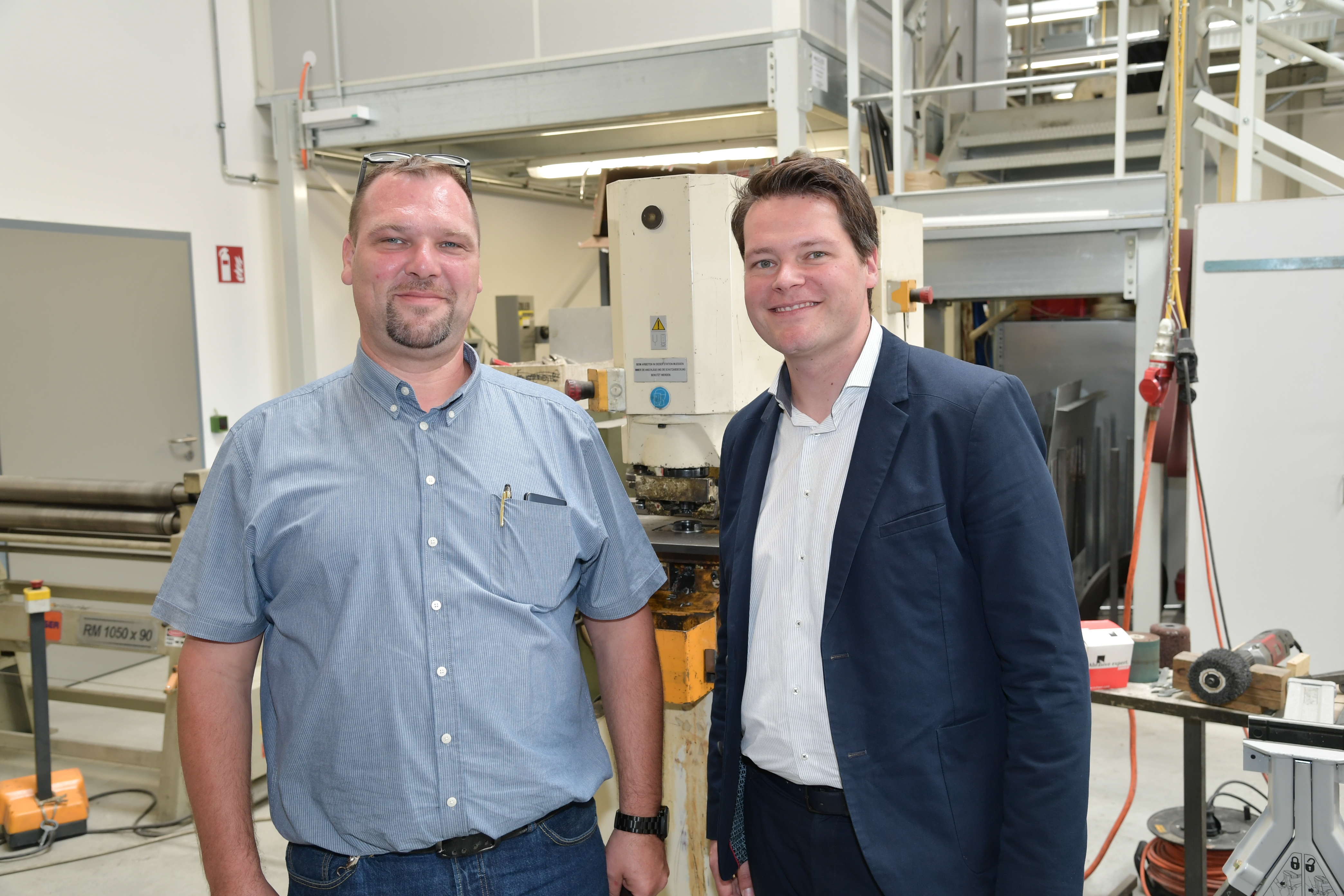 Bildungsstadtrat Jürgen Czernohorszky zu Besuch bei Wien Work - jetzt in der Abteilung Metalltechnik © Wien Work