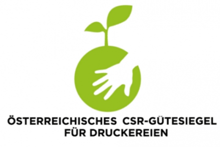 österreichisches CSR Gütesiegel für Druckerein © Verband Druck/Medien Österreich