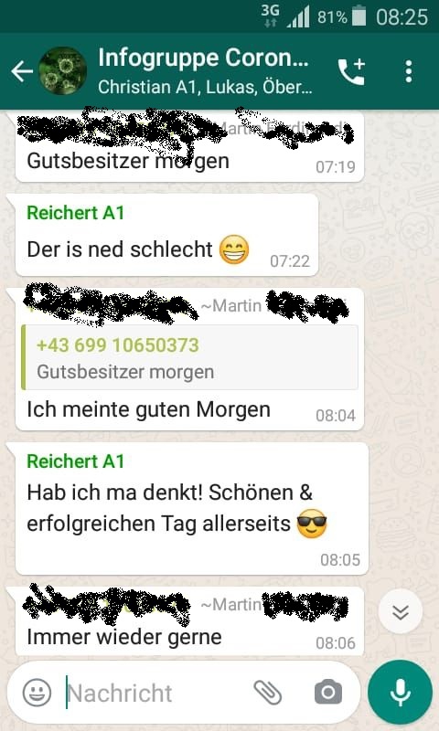 WhatsApp-Dialoge und die Tücken der Autokorrektur ©wienwork