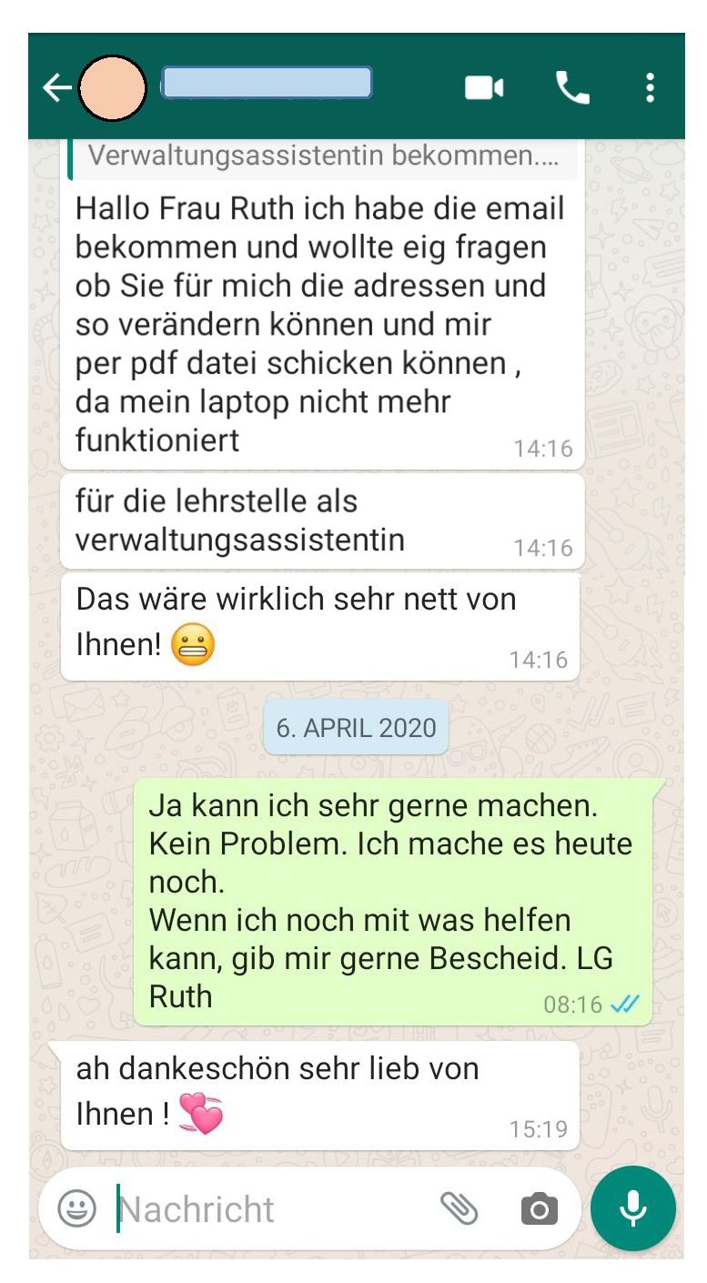 WhatsAPP Nachricht JASS ©wienwork