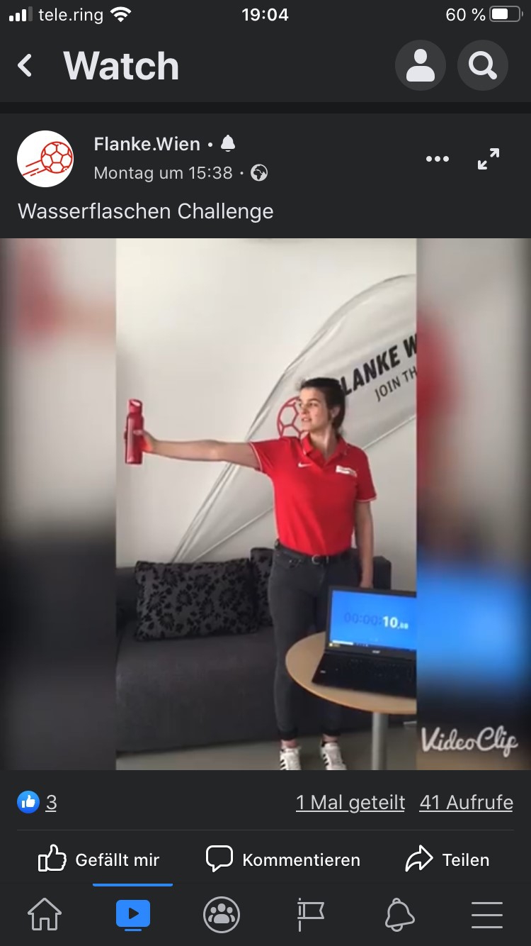Flanke_Wasserflaschen Challenge ©wienwork