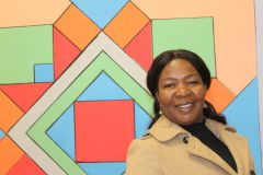 Namibischer Sozialminister und Botschafter vor "Afrika"-Bild von Alireza 012 © Wien Work Namibischer Sozialminister und Botschafter vor "Afrika"-Bild von Alireza 012 © Wien Work