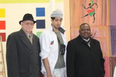 Namibischer Sozialminister und Botschafter vor "Afrika"-Bild von Alireza 015 © Wien Work Namibischer Sozialminister und Botschafter vor "Afrika"-Bild von Alireza 015 © Wien Work