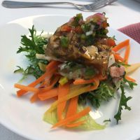 Vorspeise für unsere Gäste der Wien 3420 - ein sommerlich leichter Genuss mit Salaten, Gemüsesülzchen und Vinaigrette © Wien Work Vorspeise für unsere Gäste der Wien 3420 - ein sommerlich leichter Genuss mit Salaten, Gemüsesülzchen und Vinaigrette © Wien Work