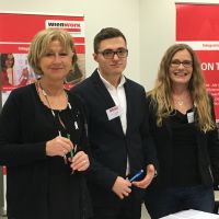 Das Empfangskomitee am Tag der offenen Tür 2018 © wienwork Das Empfangskomitee am Tag der offenen Tür 2018 © wienwork