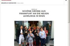Blog ERASMUS+ Wien Work grüßt die neuen Lehrlinge © Wien Work Blog ERASMUS+ Wien Work grüßt die neuen Lehrlinge © Wien Work