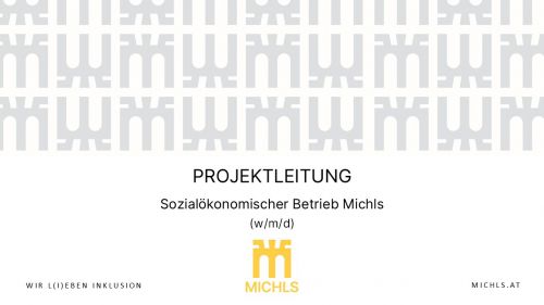 Projektleitung sozialökonomischer Betrieb Michls, 30 WStd. (m/w/d) - Erhöhung auf Vollzeit ab 2027 geplant © wiework Projektleitung sozialökonomischer Betrieb Michls, 30 WStd. (m/w/d) - Erhöhung auf Vollzeit ab 2027 geplant © wiework