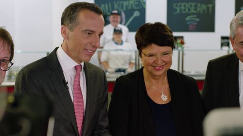 Christian Kern und Renate Brauner eröffnen SB-Restaurant Speiseamt Seestadt © Wien Work